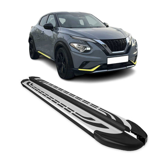 Praguri laterale Nissan Juke 2019-2025, aluminiu negru