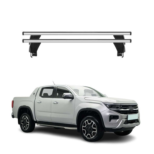 Menabo Dachträger Grundträger für VW Amarok mk2 2022-2025 Alu Grau 2tlg