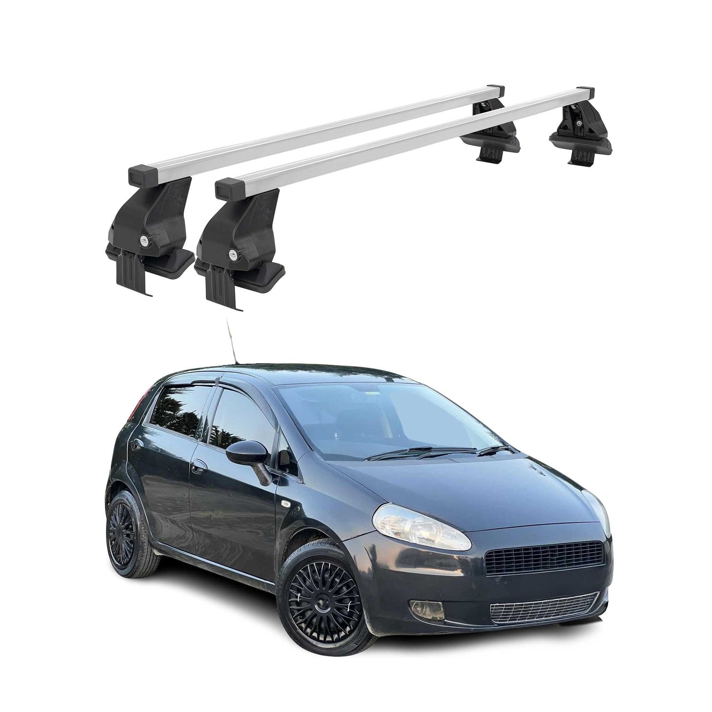 Menabo Dachträger Grundtäger für Fiat Punto Classic 2008-2012 50kg Stahl Grau 2x