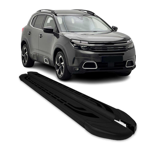 Trittbretter Seitenschweller für Citroen C5 Aircross 2018-2025 Alu Schwarz