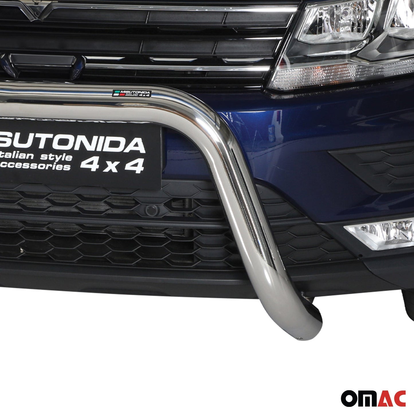 Bară de protecție/buton față pentru VW Tiguan Allspace 2016-2024 ø76mm oțel argintiu