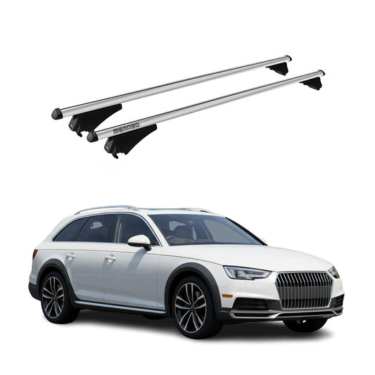 Menabo Dachträger für Audi A4 B9 Allroad 2015-2020 Pre-FL 75kg Alu Silber 2x