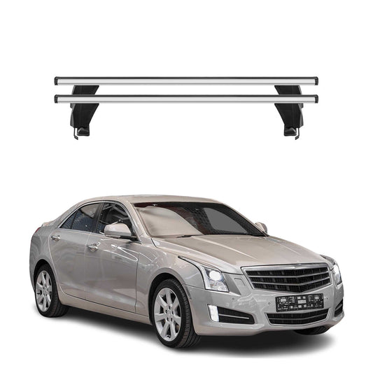 Menabo Dachträger Grundtäger für Cadillac ATS 2013-2019 50kg Alu Silber 2 tlg