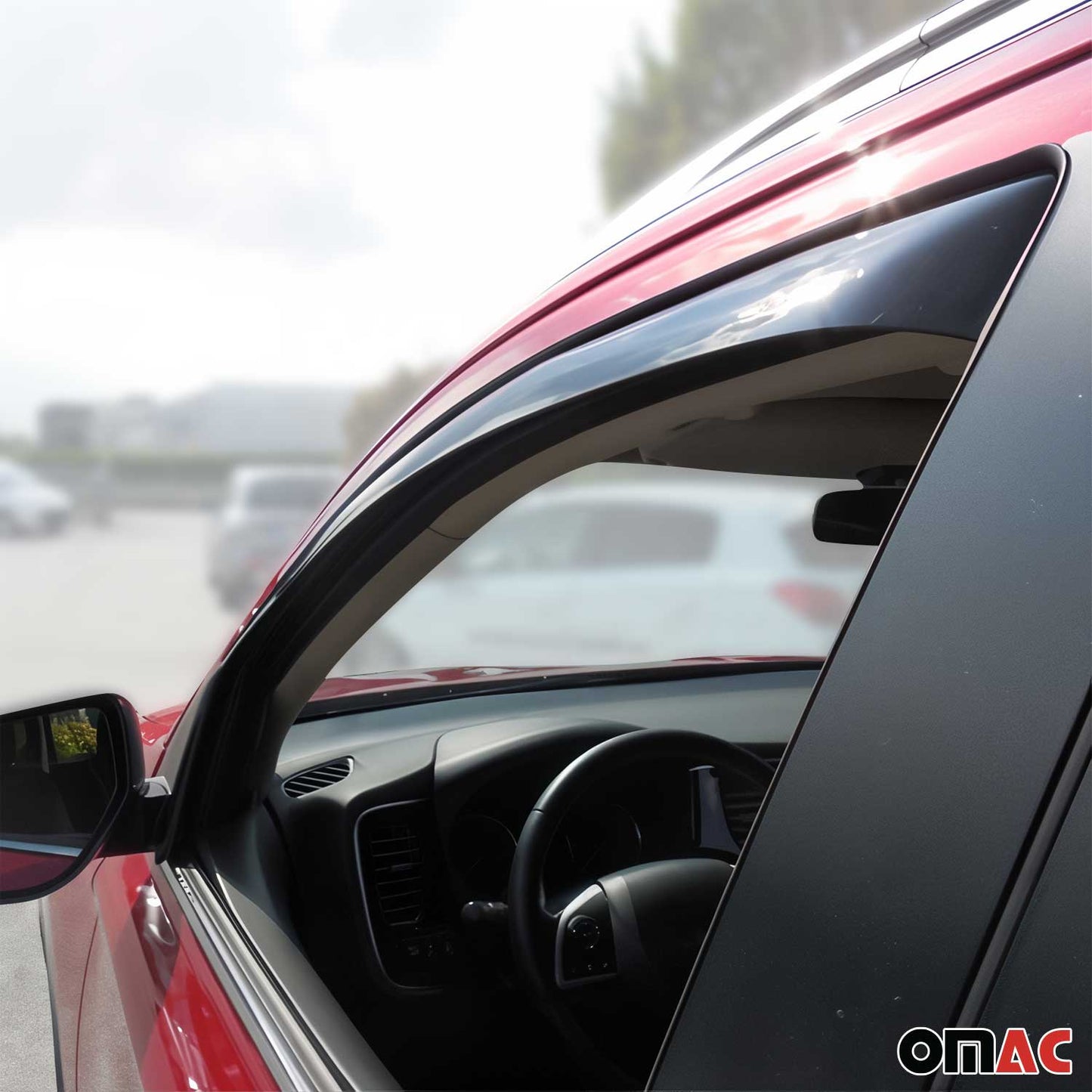 Windabweiser Regenabweiser für Mitsubishi Outlander 2012-2025 Dunkel Acryl 2tlg