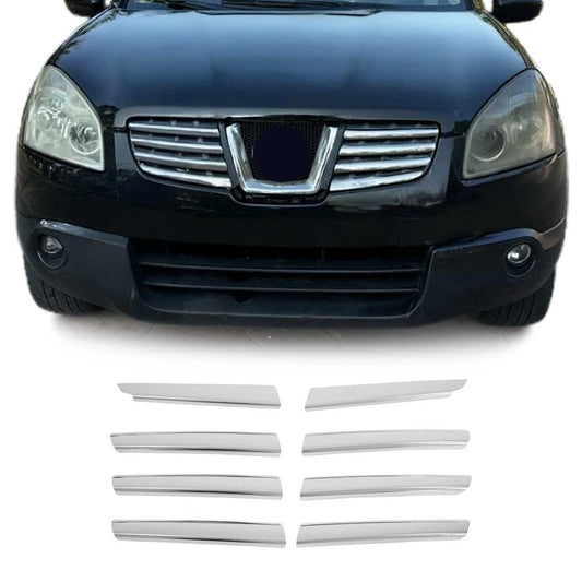 Grilă radiator Nissan Qashqai J10 2006-2014, crom, 8 benzi
