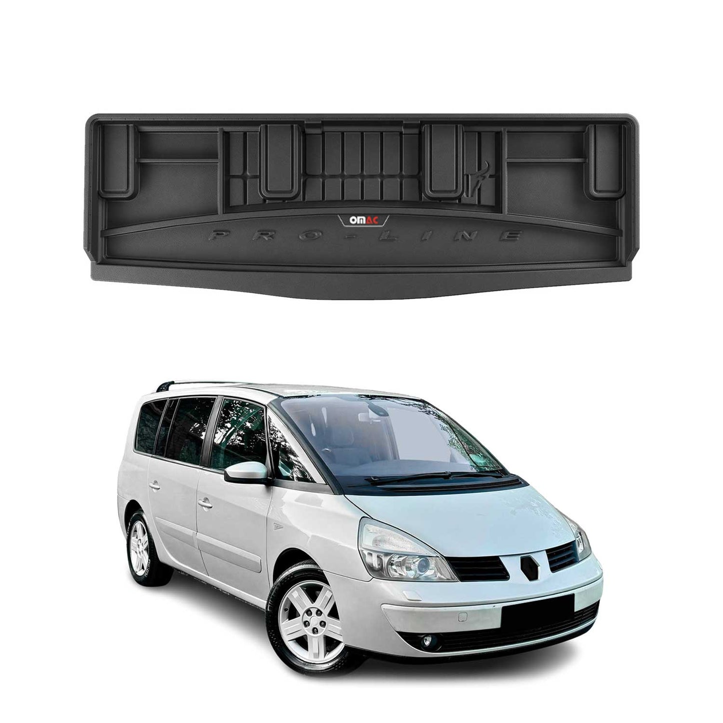 OMAC Gummi Kofferraumwanne für Renault Espace 2002-2014 TPE Laderaumwanne