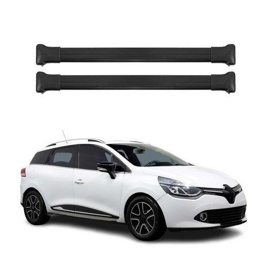 Portbagaj de plafon pentru Renault Clio Grandtour 2012-2019 75kg Alu Negru 2x