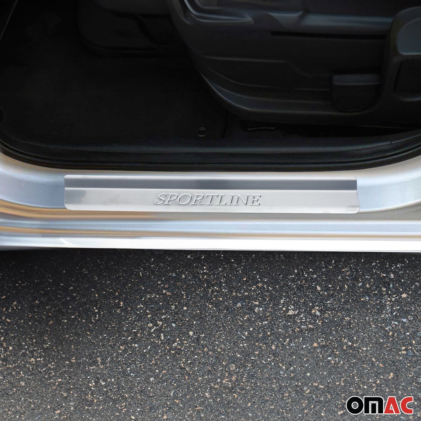 Ornamente prag uși pentru BMW Seria 3 E46 1998-2007, oțel inoxidabil, argintiu, set 4 piese