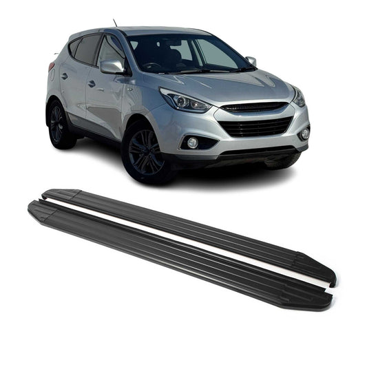 Trittbretter Seitenschweller für Hyundai ix35 2010-2015 Alu Schwarz ABE