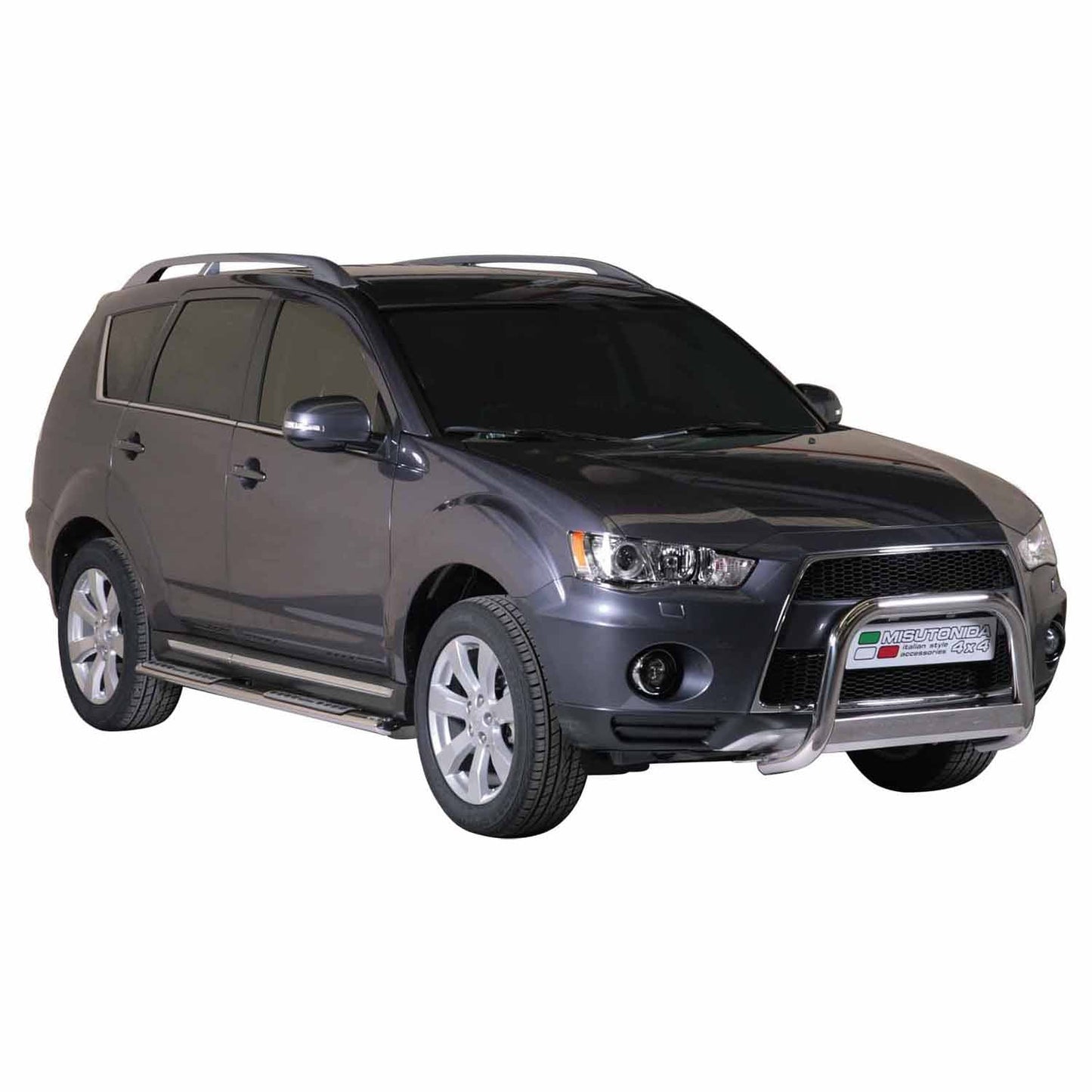 Edelstahl Seitenschweller Schwellerrohre für Mitsubishi Outlander 2010-2012 Grau
