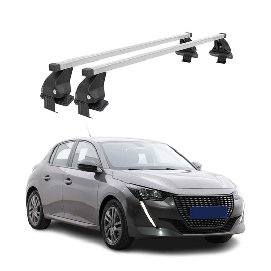 Menabo Dachträger Grundtäger für Peugeot 208 2019-2025 50kg Stahl Silber 2 tlg