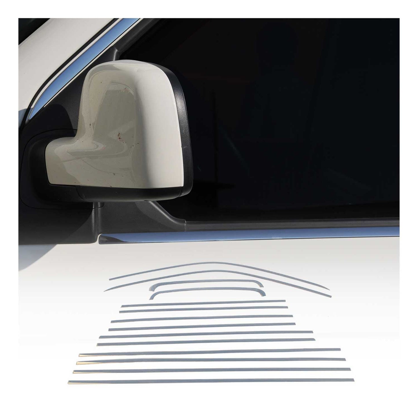 Benzi decorative pentru geamuri pentru VW Caravelle T5 2003-2015 Ușă glisantă scurtă simplă