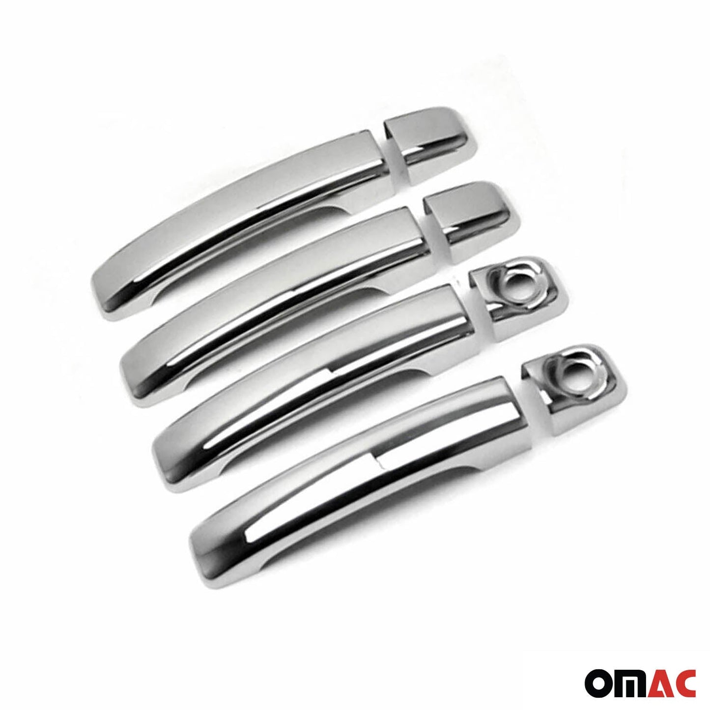 Ornamente mâner ușă, capace mâner ușă pentru Opel Vivaro 2014-2019, oțel inoxidabil, argintiu, 8 bucăți