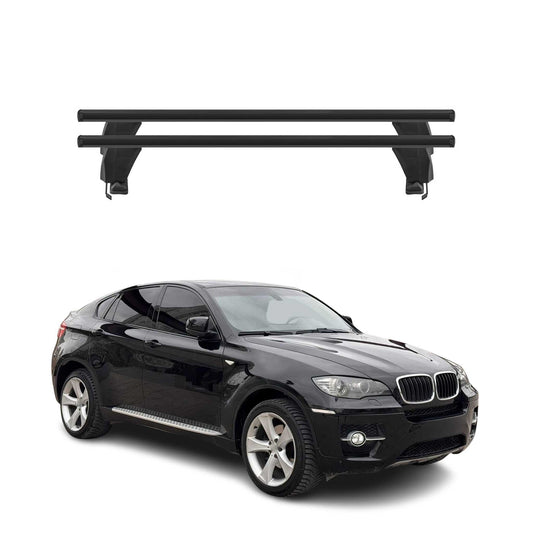 Menabo Dachträger Grundtäger für BMW X6 E71 E72 2007-2014 50kg Alu Schwarz 2 tlg