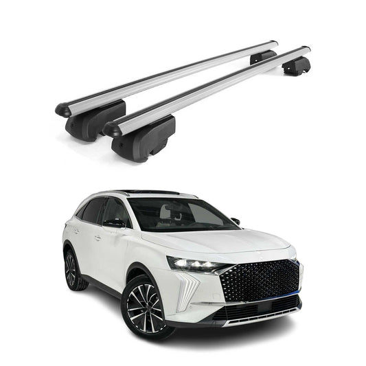 Dachträger Gepäckträger für DS7 Crossback / DS 7 2017-2025 Querträger Alu Grau