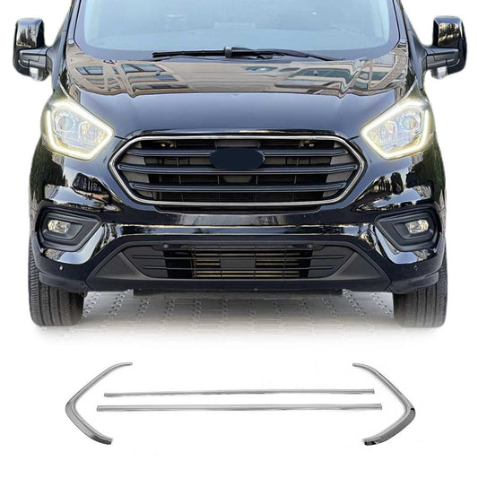 Benzi decorative grilă auto pentru Ford Transit Custom 2018-2023, cromate, 4x