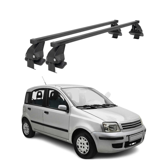 Menabo Dachträger Grundtäger für Fiat Panda 2003-2012 50kg Stahl Schwarz 2 tlg