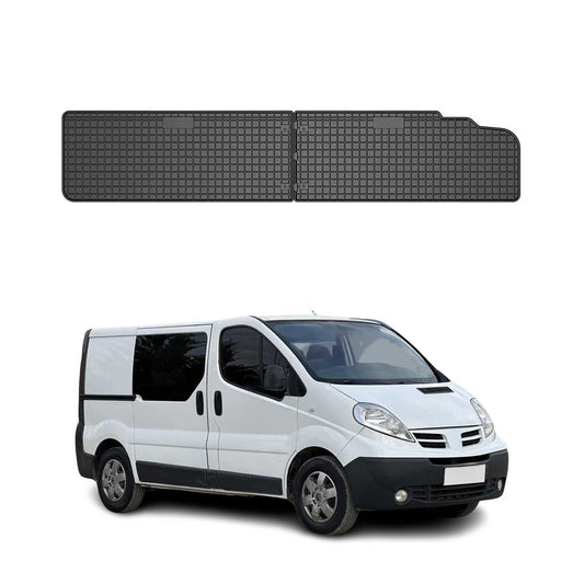 OMAC Gummi Fußmatten für Nissan Primastar 2001-2014 3.Reihe TPE Schwarz 2x