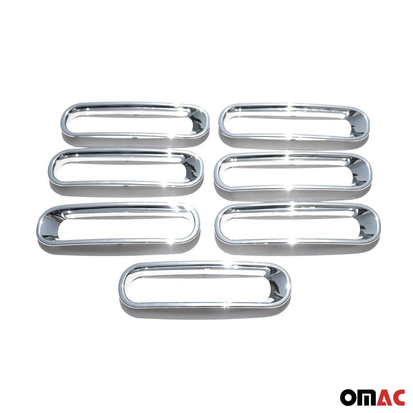 Kühlergrill Leisten Grillleisten für Jeep Wrangler 2007-2019 Chrom ABS Silber 7x