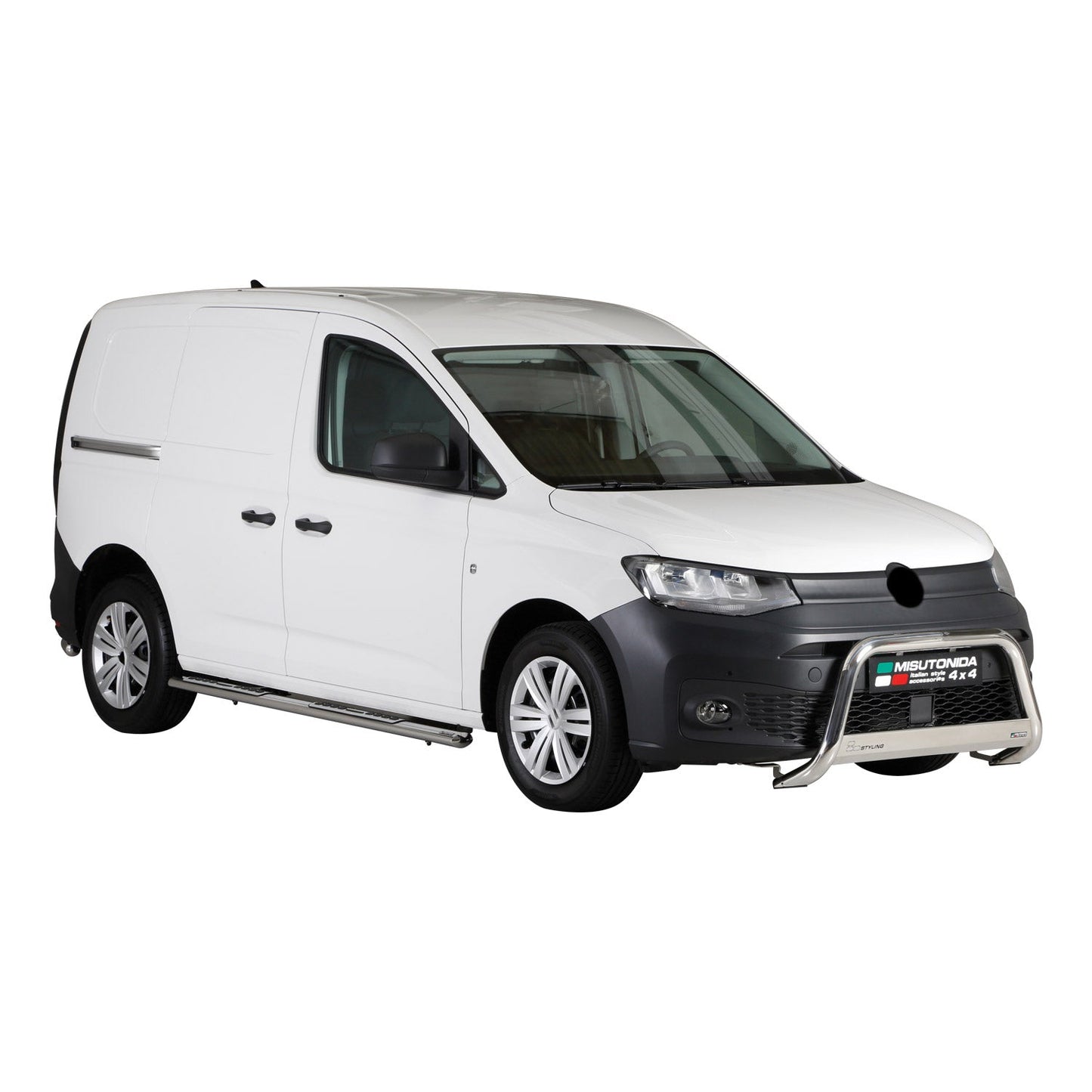 Edelstahl Seitenschweller Schwellerrohre für VW Caddy 2021-2025 Edelstahl Silber