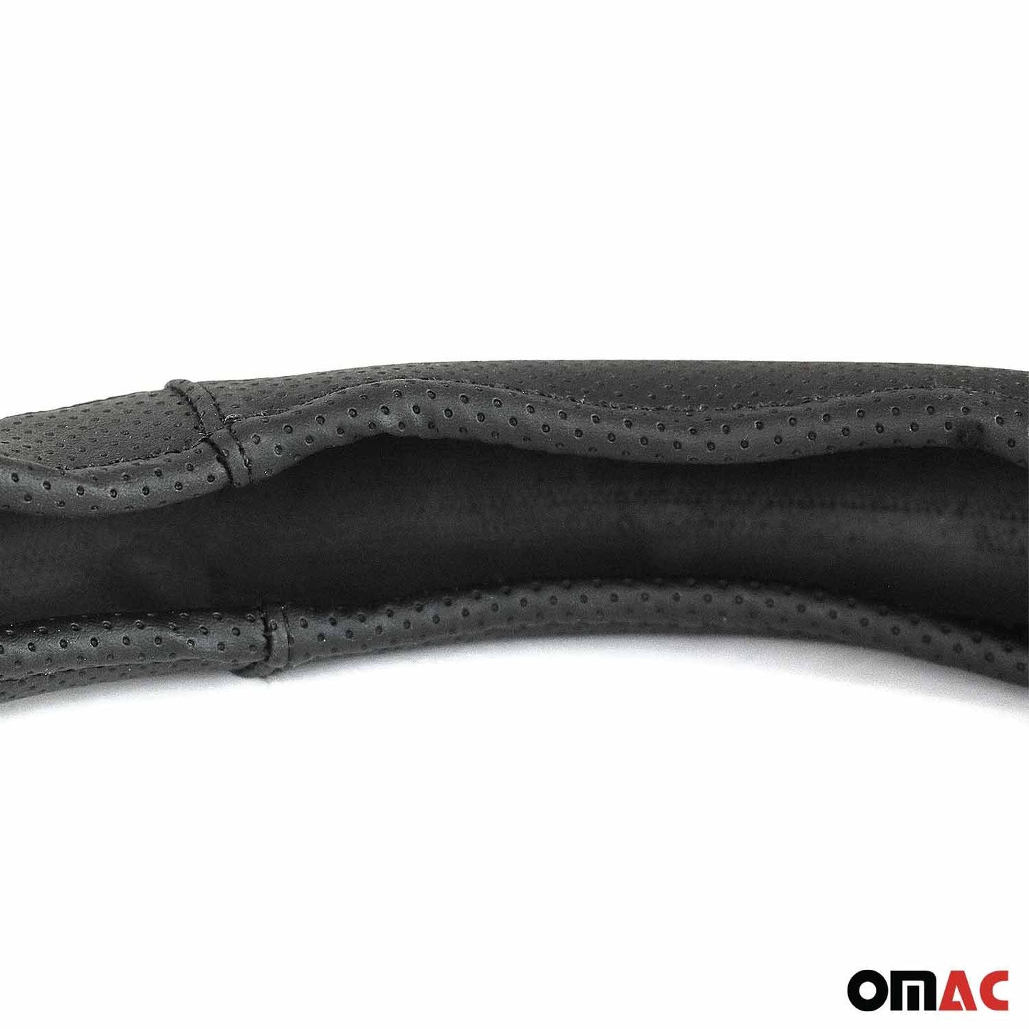 Husă volan, protecție volan, husă volan, cusături negre/albastre, Ø 38-40 cm