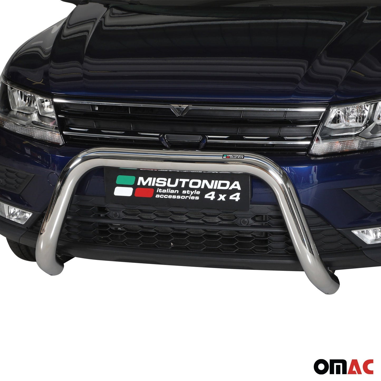 Bară de protecție/buton față pentru VW Tiguan Allspace 2016-2024 ø76mm oțel argintiu