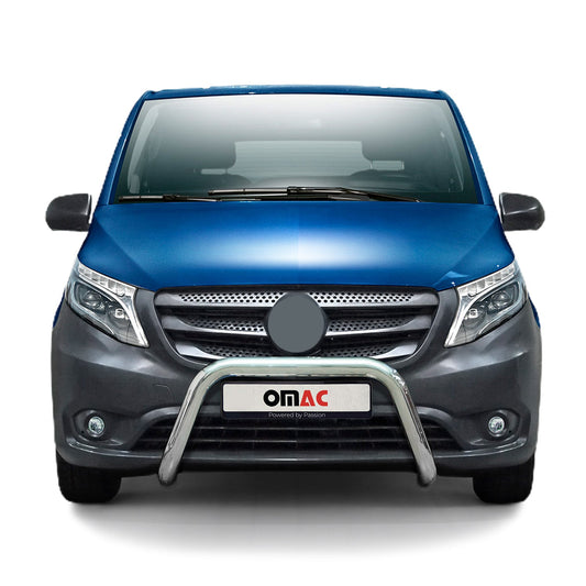 Bară de protecție față din oțel pentru Mercedes Vito W447 2014-2025 ABE Argintiu