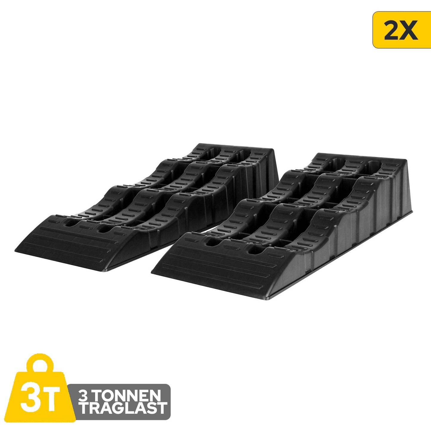 Auffahrrampe Autoreifen Heben Stabilisierung für PKW Wohnwagen 3,5 Tonnen Set