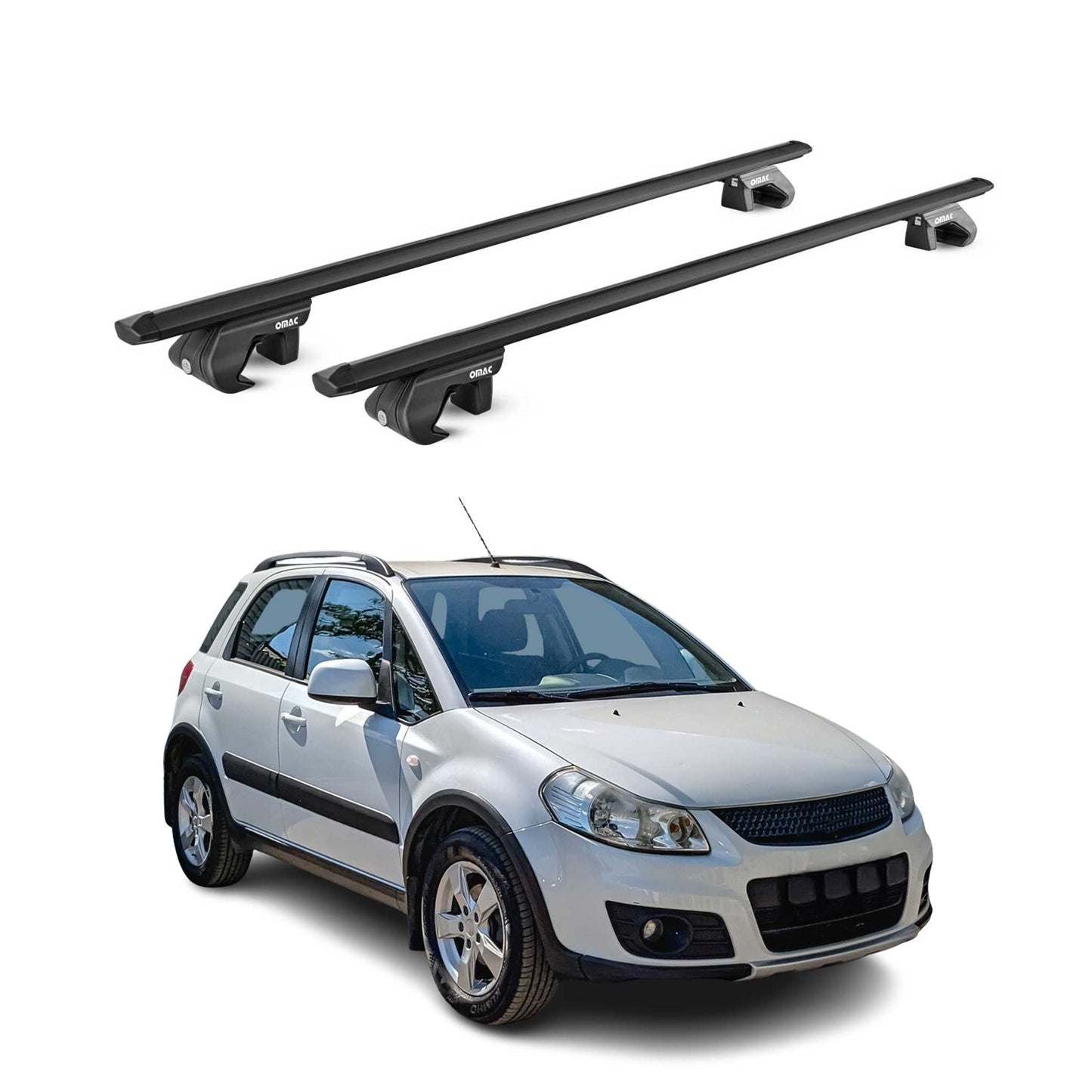 Dachträger Grundtäger für Suzuki SX4 EY-GY 2006-2014 5 tür 90kg Alu Schwarz ABE