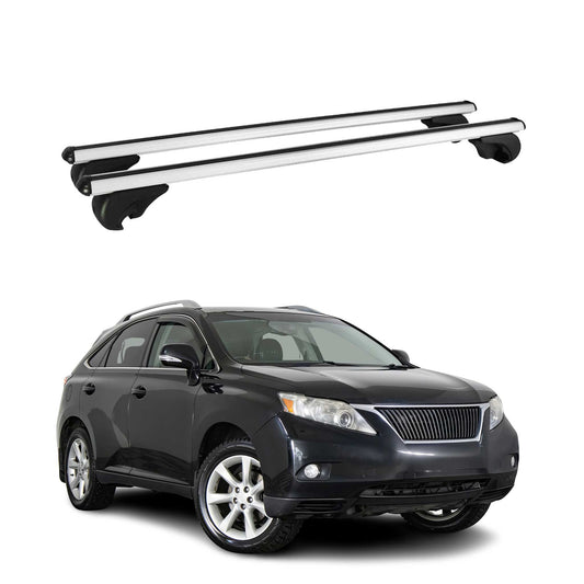Dachträger Grundtäger für Lexus RX 350 450 2009-2015 75kg Aluminium Silber 2 tlg