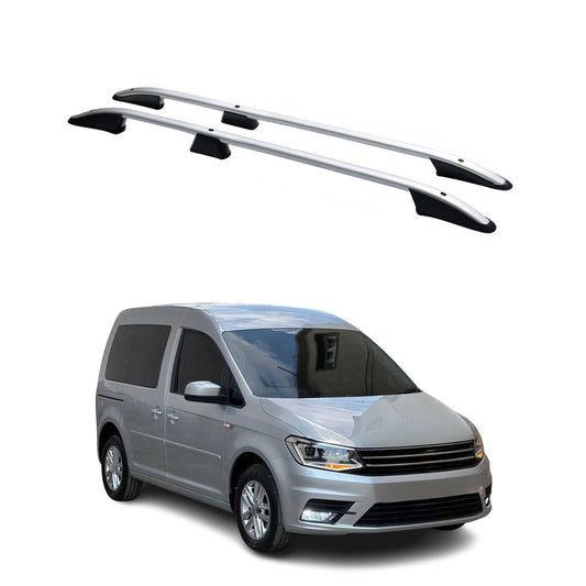 Dachreling Dachgepäckträger für VW Caddy 2015-2020 L1 Kurzer Radstand Alu Silber