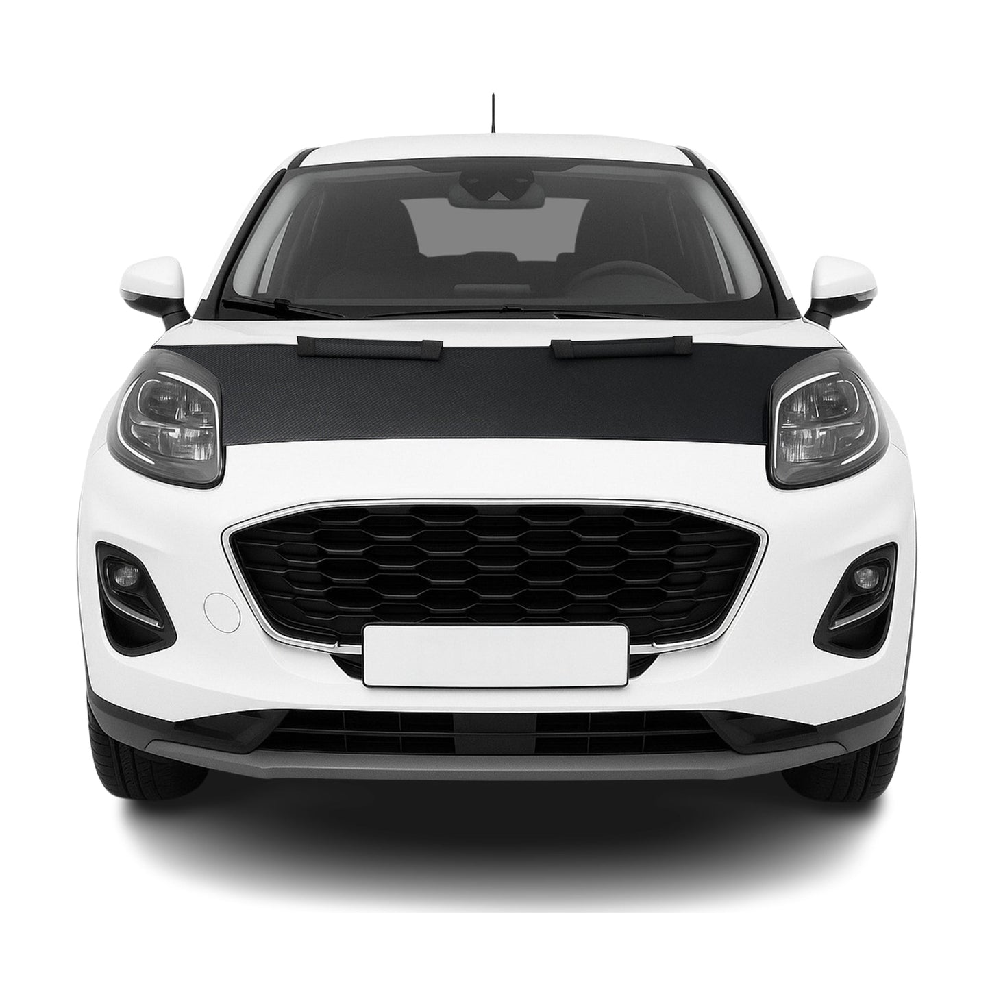 Haubenbra Steinschlagschutz Bonnet Bra für Ford Puma 2019-2025 Carbon Optik Halb