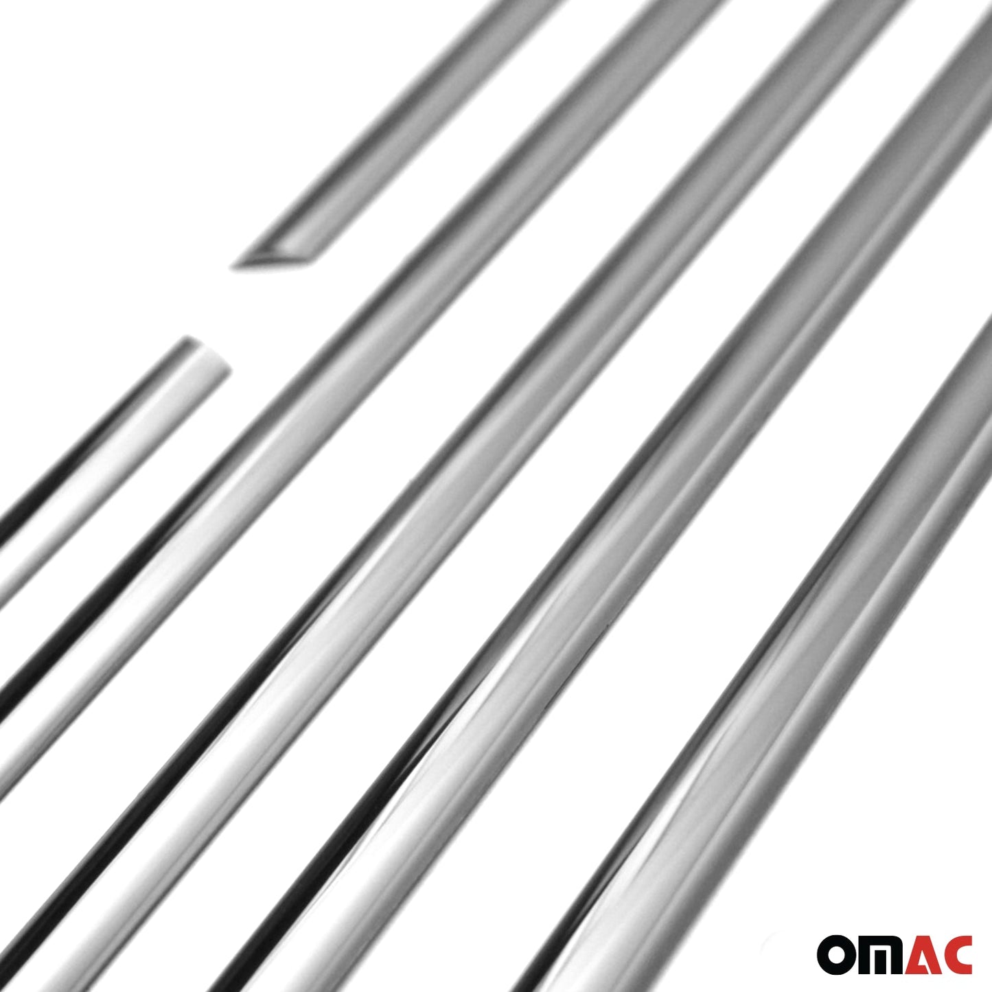 Benzi decorative pentru geamuri pentru VW Jetta 2010-2018, oțel inoxidabil, închise la culoare, 6 bucăți