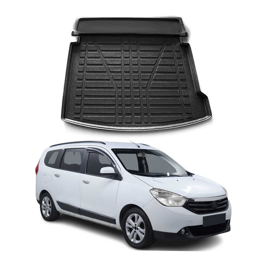 Kofferraumwanne Laderaumwanne für Dacia Lodgy 2012-2024 5tür Gummi TPE Schwarz