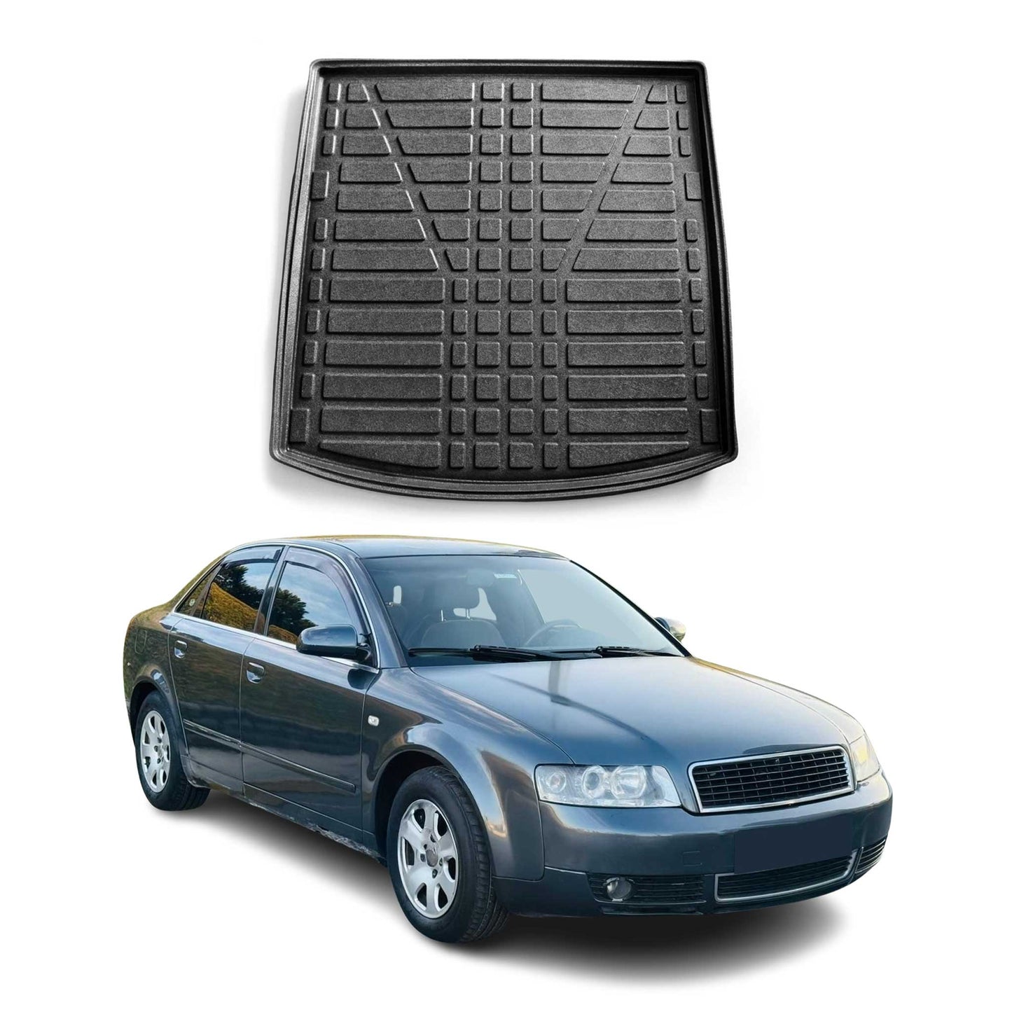 Protecție portbagaj/cargo pentru Audi A4 B6 B7 Sedan 2001-2008, cauciuc TPE, negru