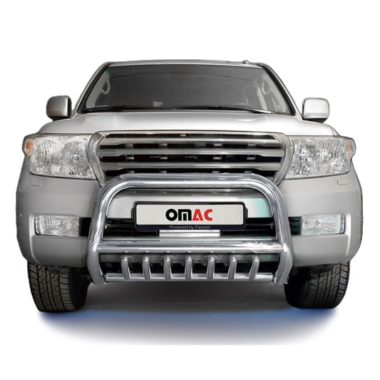 Bară de protecție față, bară de protecție față pentru Toyota Land Cruiser V8 2007-12, omologată ABE, oțel, argintiu