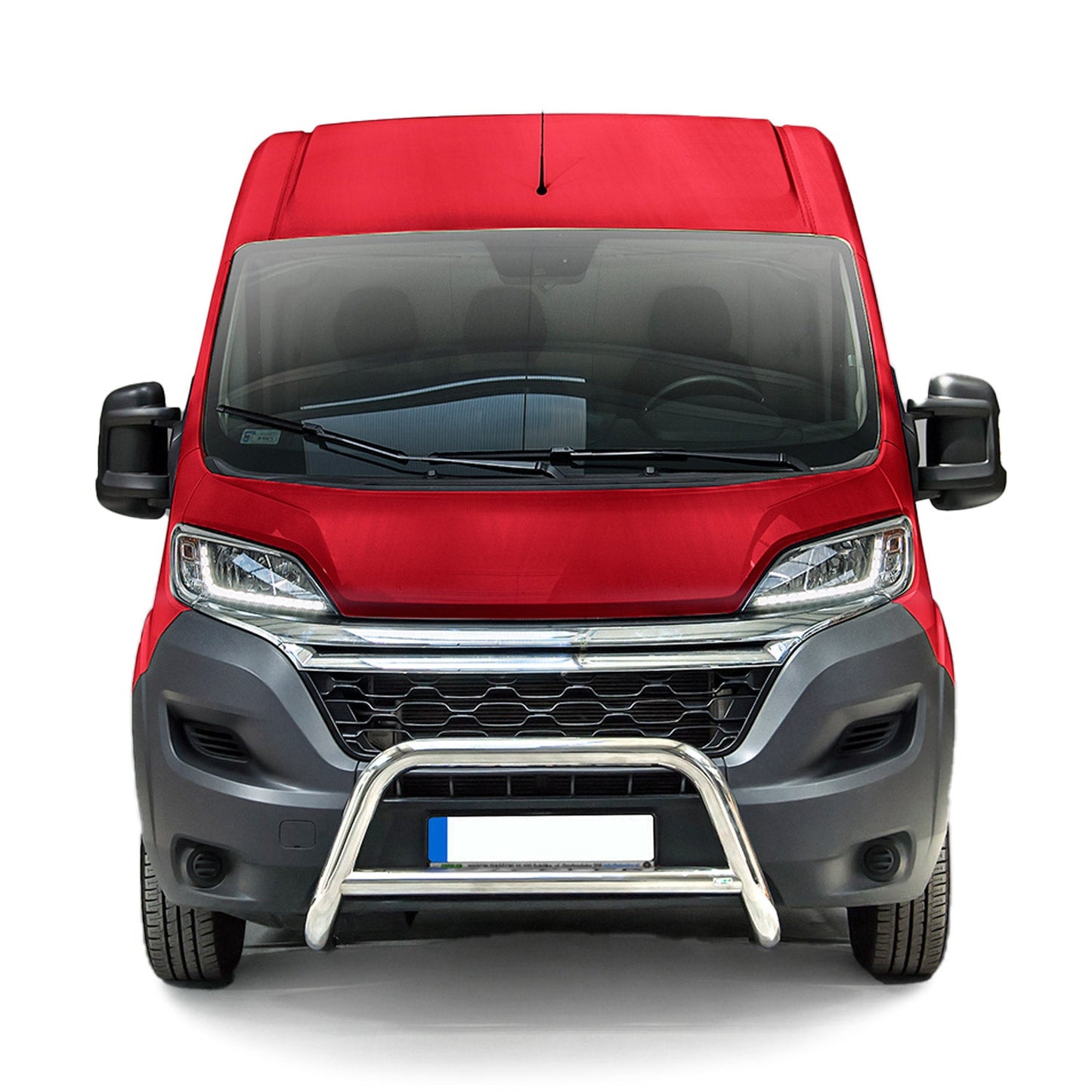 Bară de protecție/buton față pentru Citroen Jumper 2006-2016, oțel, argintiu, cu ABE (omologare de tip germană).