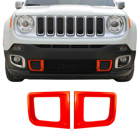 Benzi decorative grilă auto pentru Jeep Renegade 2015-2019 ABS portocaliu 2x
