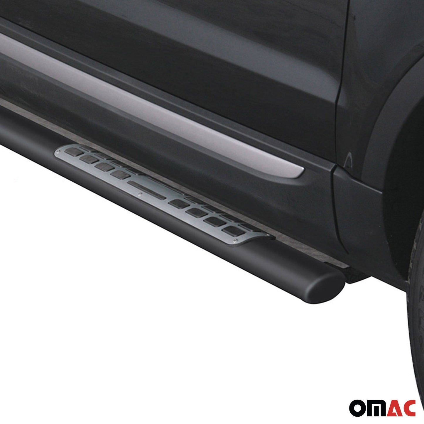 Stahl Seitenschweller Schwellerrohre für Range Rover Evoque 2011-2015 Schwarz