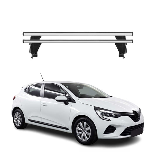 Menabo Dachträger Grundtäger für Renault Clio mk5 2019-2025 50kg Alu Silber 2x
