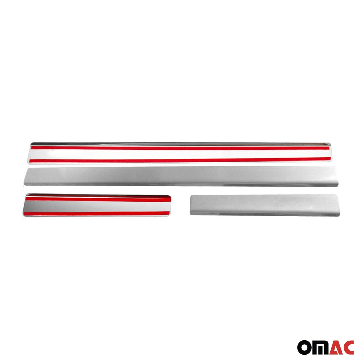 Ornamente prag uși pentru BMW X3 E83 2003-2010, oțel inoxidabil, argintiu, set 4 piese