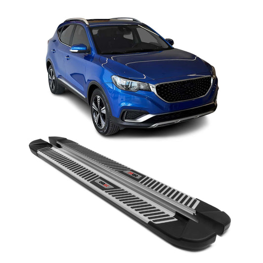 Trittbretter Seitenschweller Schweller für MG ZS-EV 2021-2025 Alu Grau 2 tlg