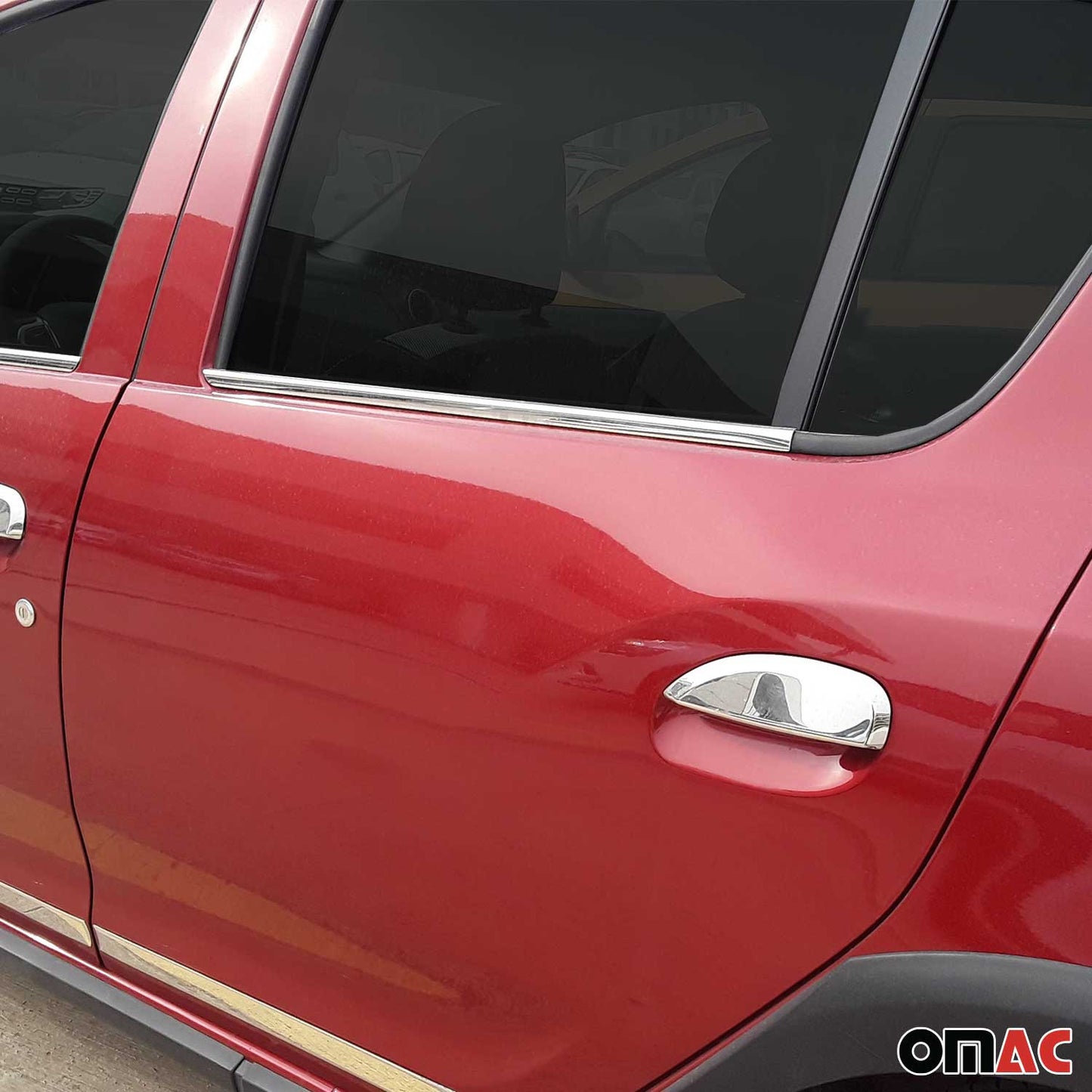 Benzi decorative pentru geamuri Renault Thalia 2013-2020, oțel inoxidabil cromat, 4 bucăți