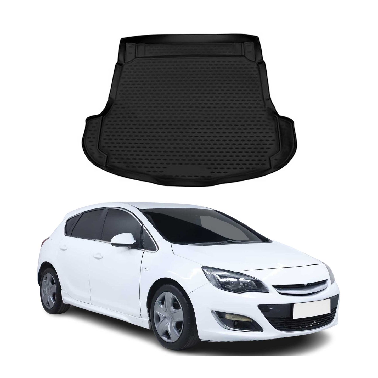 Kofferraummatte Kofferraumwanne für Opel Astra J 2009-2015 Schrägheck Gummi TPE