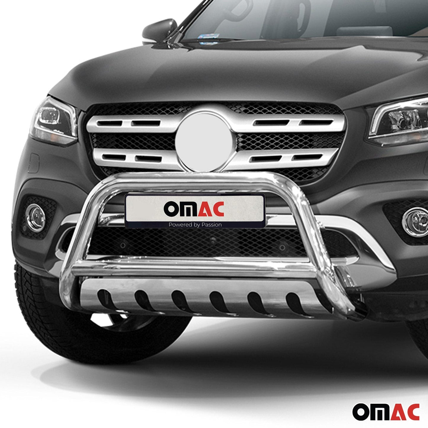 Bară de protecție/buton față pentru Mercedes X-Class 2017-2020, certificată ABE, oțel inoxidabil, argintiu