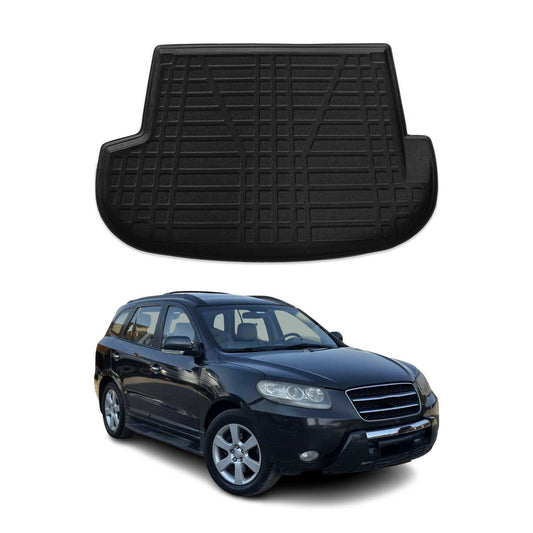 Kofferraumwanne Laderaumwanne für Hyundai Santa Fe 2006-2012 Gummi TPE Schwarz