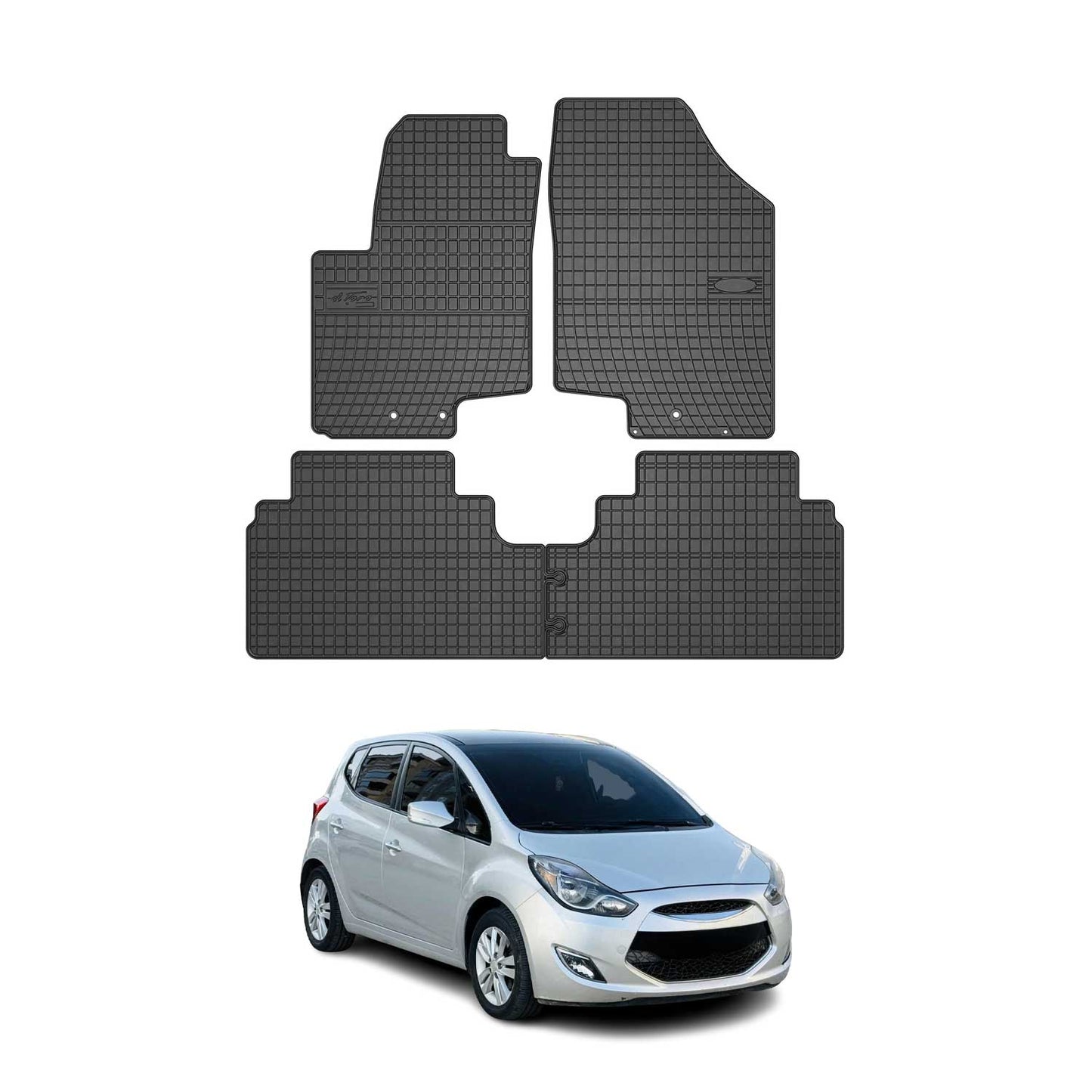 2010-2019 Hyundai ix20 Fußmatten Gummi Schwarz 4 tlg