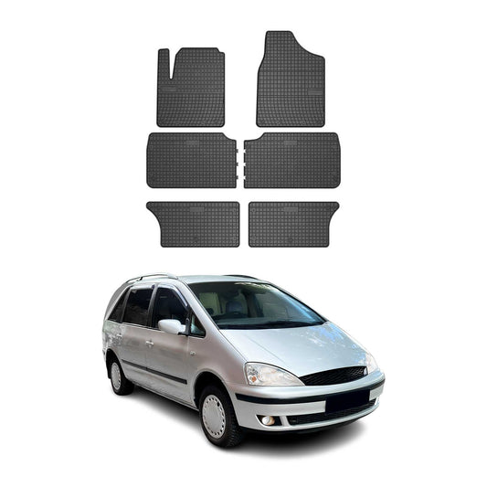 OMAC Gummi Fußmatten für Ford Galaxy 1995-2006 Automatten Gummi Schwarz 6tlg