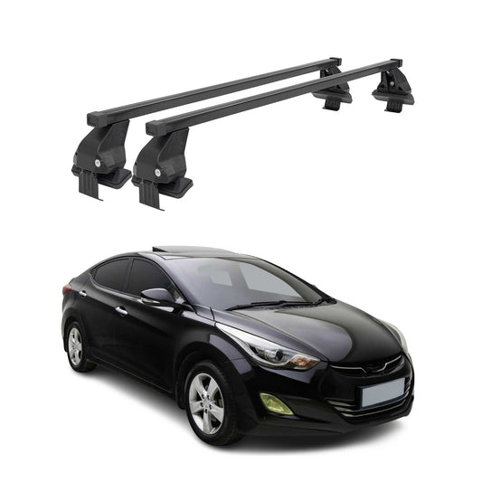 Menabo Dachträger Grundtäger für Hyundai Elantra mk5 2010-2015 50kg Schwarz 2x