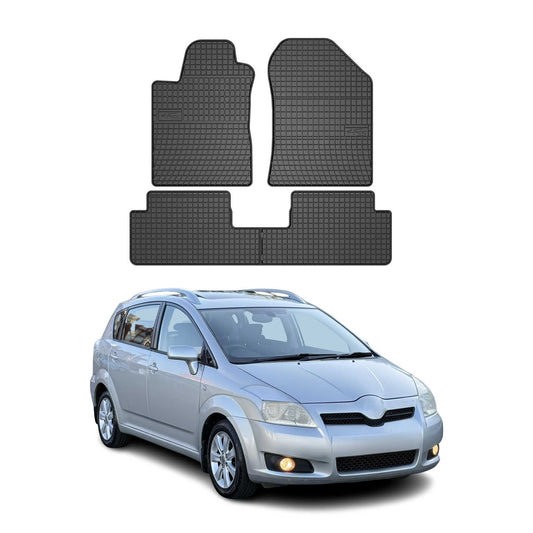 OMAC Gummi Fußmatten für Toyota Corolla Verso 2004-2009 Automatten Schwarz 4x